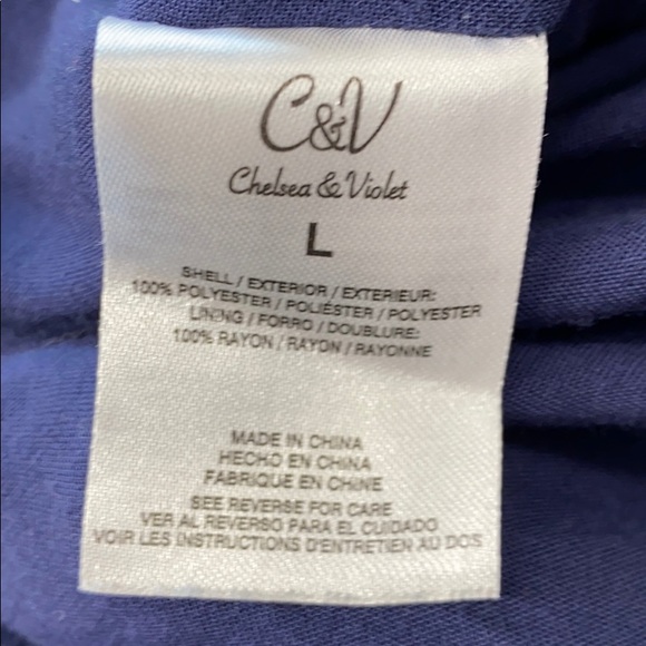 Chelsea & Violet Navy Faux Fur Vest - Picture 9 of 9